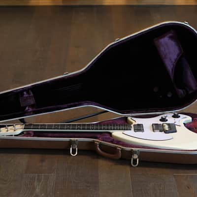 1970's Ovation Breadwinner Early Model w/ Side Jack Electric Guitar White + OHSC image 20