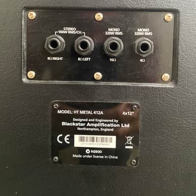 Blackstar HT-Metal-412A 320W 4x12 Angled Guitar Cabinet 2010s - Black image 5