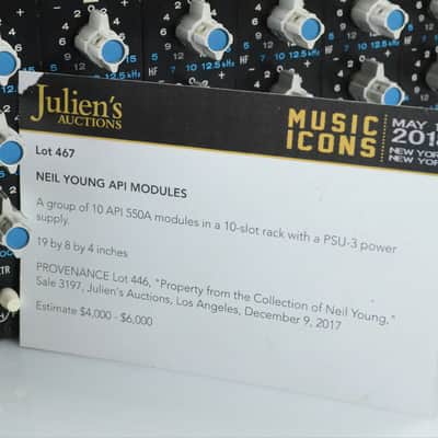 10 Vintage API 550A EQ Modules w/ Aphex PSU & Chassis Owned by Neil Young #32825 image 10