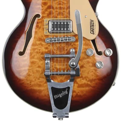 Gretsch G5655T-QM Electromatic Center Block Jr. Quilt Semi-hollowbody Electric Guitar - Sweet Tea image 1