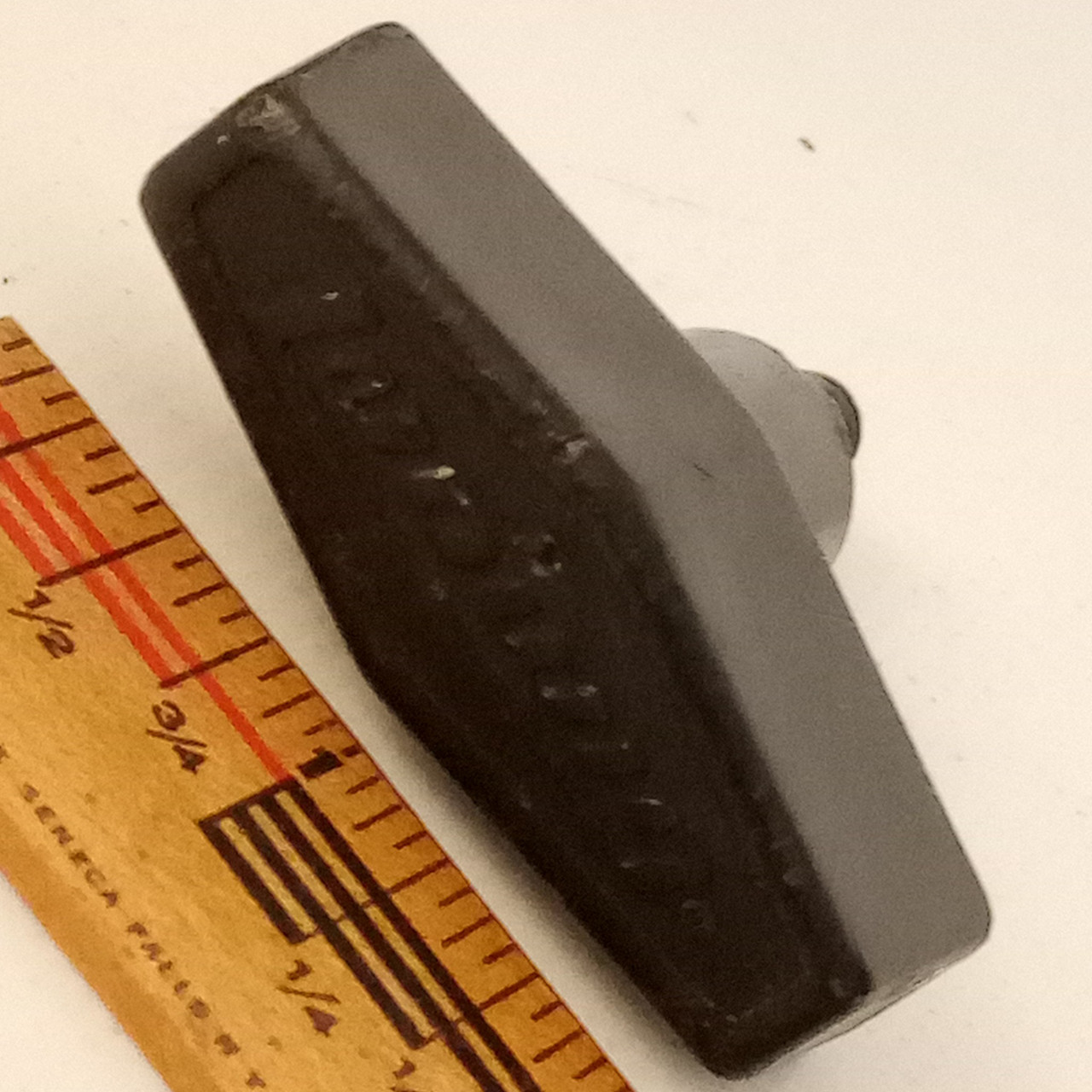 Ludwig 5/8x1/4-20tpi Vintage Hercules Wing Screw Black Plastic T-Handle Knob70s — main photograph
