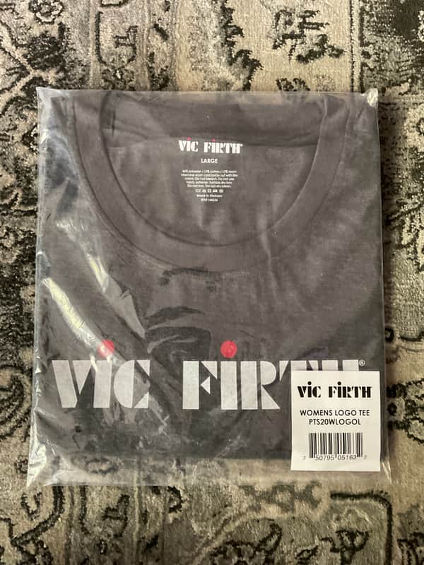 Vic Firth Women's Logo T-Shirt Large Gray image 1