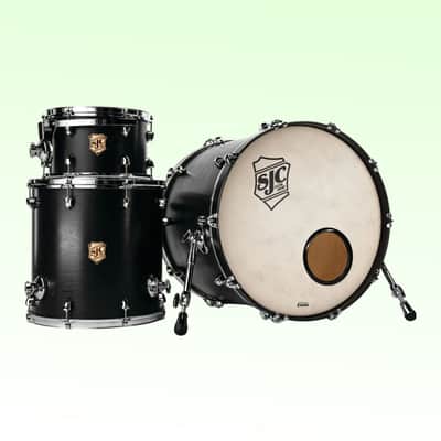 SJC Drums Tour Series 3-Piece Kit-Matte Black *USA Small Business* image 2