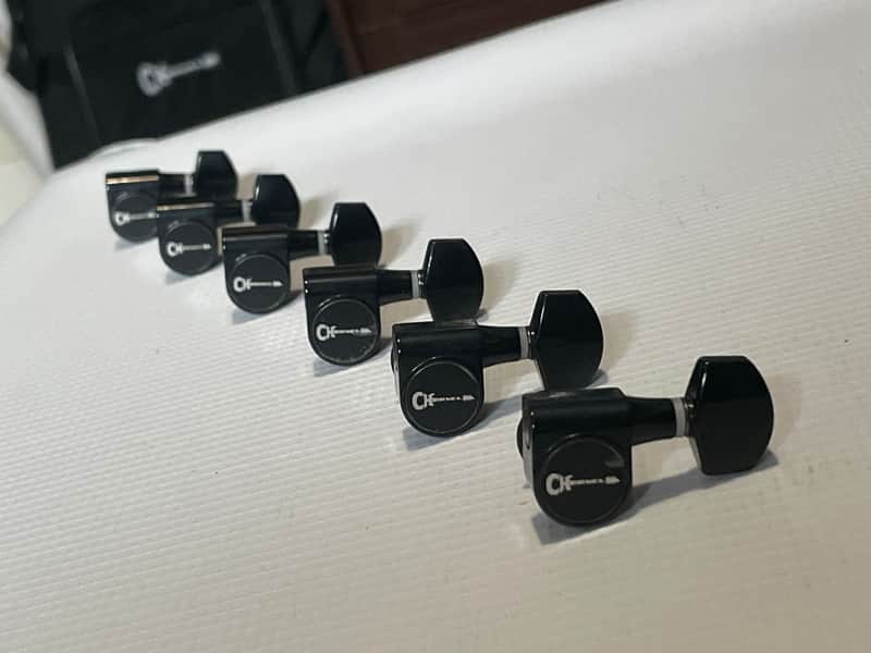 MIM Charvel Pro Mod 2H Black Tuners Tuning Pegs 6 In Line Dual Pin image 1