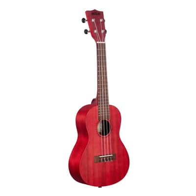 Kala Brand Music Co. Watercolor Meranti Collection, 4-String Ukulele, Right, RED, Concert (KA-MRT C) image 1