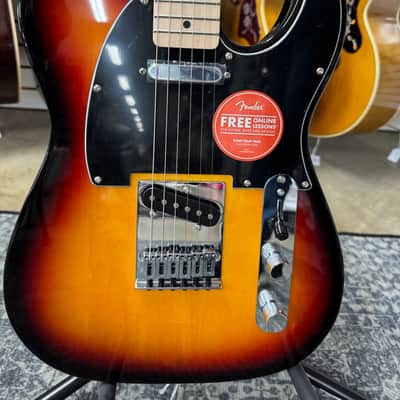 Squier Affinity Telecaster with Maple Fretboard, String Through Body - 3-Tone Sunburst - B Stock image 4