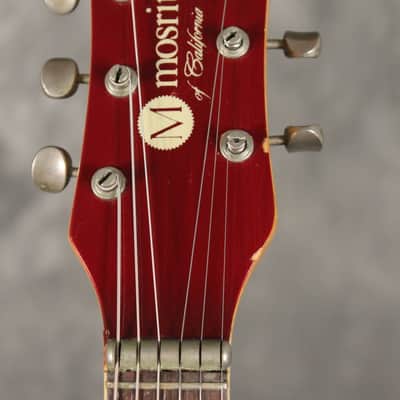 Mosrite Double Neck w/Vibramute Electric Mandolin 6 string 1964 Candy Apple Red image 4
