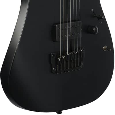 Ibanez RGIXL7 Iron Label Electric Guitar, 7-String, Black Flat image 4