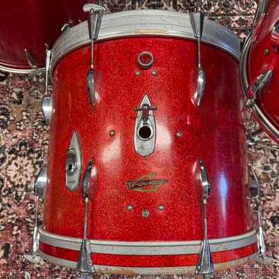 Trixon Luxus 1960s Teardrop 13"/16"/20" Drum Set - Red Sparkle (VIDEO) image 15