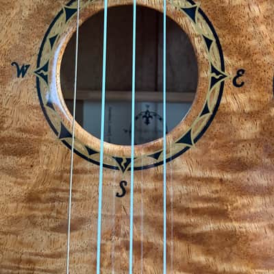 2012 Rick Turner Compass Rose Tenor Ukulele #311 – Highly Figured Koa – Deluxe – Gig Bag image 3