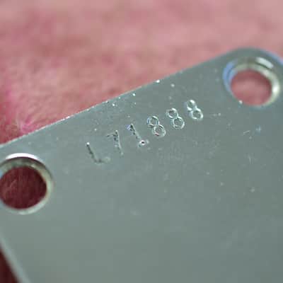 Vintage 1965 Fender PRE-CBS Stratocaster L-series Neckplate w/ Screws Telecaster Strat Tele P-BASS image 4