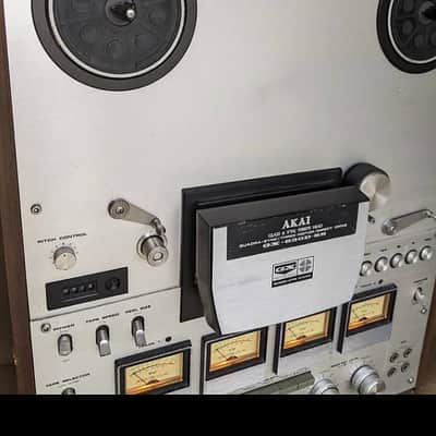 AKAI GX-630D-SS 1978-82 Brilliant Silver Alumn. Wooden cabinet image 4