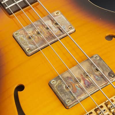 Warwick Teambuilt Pro Series Star Bass, 4-String - Vintage Sunburst Transparent High Polish, Lefthand image 5