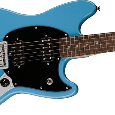 Squier Squier Sonic Mustang HH, Laurel Fingerboard, Black Pickguard, California Blue image 2
