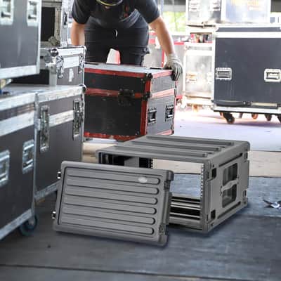 SKB 6U Roto Rack Case - Durable Polyethylene Gear Protector, Stackable, Waterproof with Twist Latches & Rubber Feet for Musicians, DJs, and A/V Equipment - Secure Transport & Storage Solution image 6
