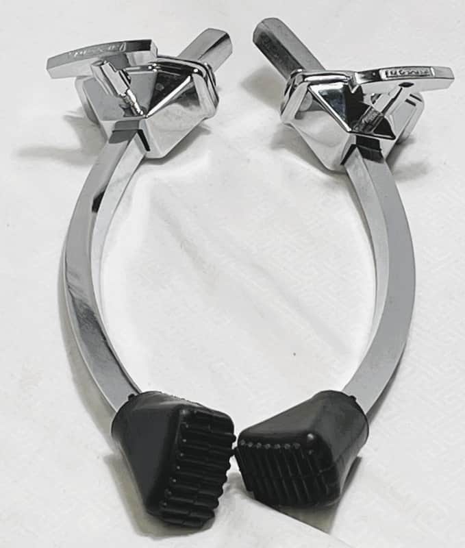 Ludwig LC-1308-SP Classic 1/2" Curved Spurs w/Metal Logo T-Handles - NOS (New Old Stock) - OPEN BOX image 1