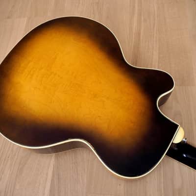 1957 Harmony H62 Vintage Archtop Electric Guitar Sunburst w/ Gibson P-13 Pickups, Case image 22