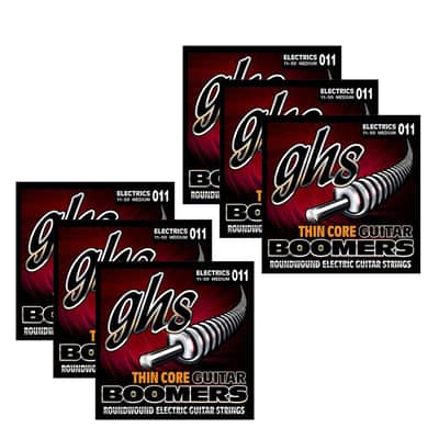GHS TC-GBM Thin Core Guitar Boomers Medium Roundwound Electric Guitar Strings 11-50