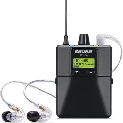 Shure PSM300 P3TRA215TWP Pro Wireless in-Ear Personal Monitor System with SE215-CL Earphones, Twinpack - H20 Band image 8
