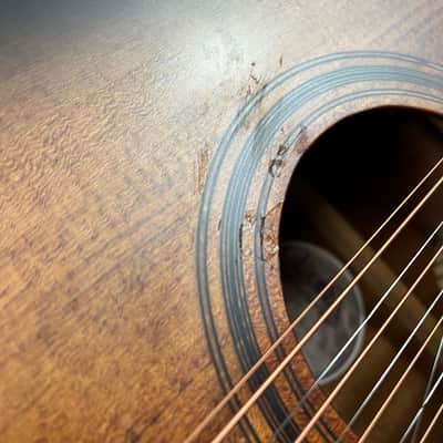 Luna Art Vintage Dreadnought 12-String Acoustic-Electric Guitar, Brownburst image 5