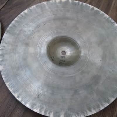 Zildjian Avedis 14" Trans Stamp T3  Hi Hat pair - early 1950's - THIN 650/689 g image 10