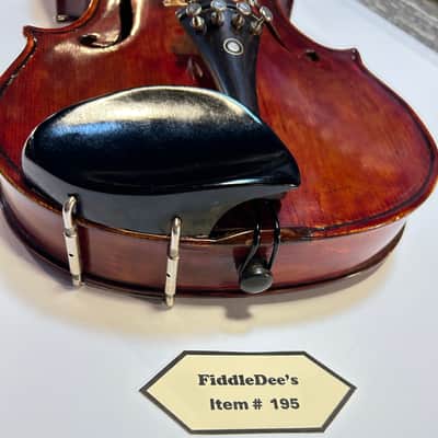Vintage German violin 4/4 1920s - deep reddish finish high gloss varnish image 8