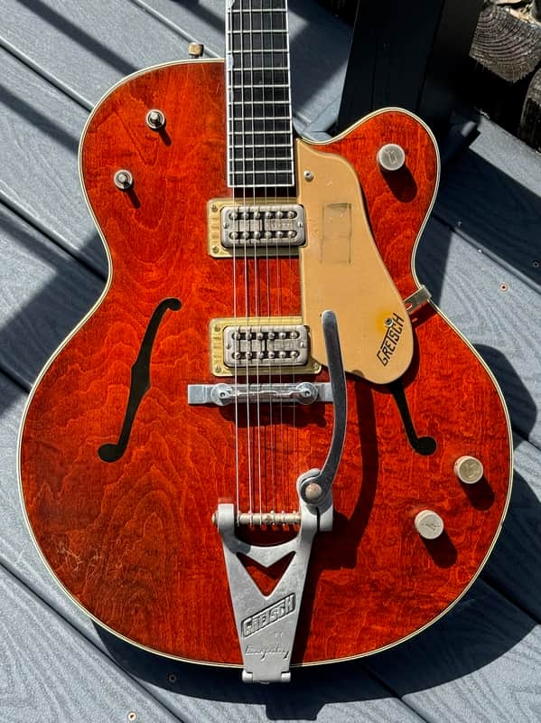 Gretsch 6122 Country Gent 1960 - very early production beautiful Flamey Maple & the coolest factory F-Hole Inserts. image 1