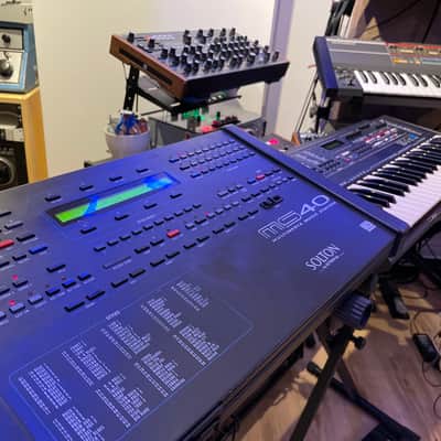 Rare Vintage Analog Solton Ts4k synth keyboard and the MS40 Expander with PSU, rare foot controller, manual and schematic! image 13