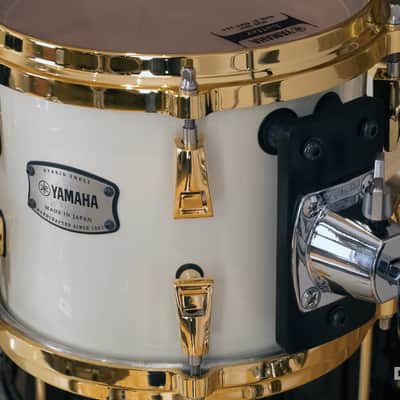 YAMAHA PHOENIX PHX 6 PIECE DRUM KIT, POLAR WHITE WITH GOLD FITTINGS image 12