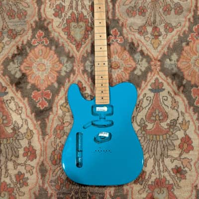Left handed Fender American Professional ii Telecaster body with mod shop roasted maple neck 2023 electric guitar husk - Miami blue image 1