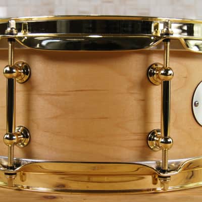 Click Custom 6ply Maple/Mahogany 5.5x12 Snare Drum Natural Satin Oil image 6