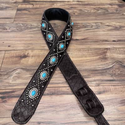 Carlino Orianthi turquoise chocolate leather strap 2026 - Chocolate image 3
