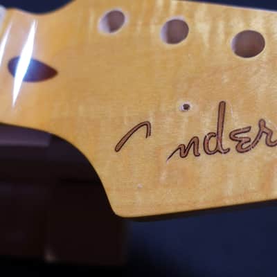 Warmoth Fender Strat Licensed 3A Flame Maple Neck 2010s - Natural image 2