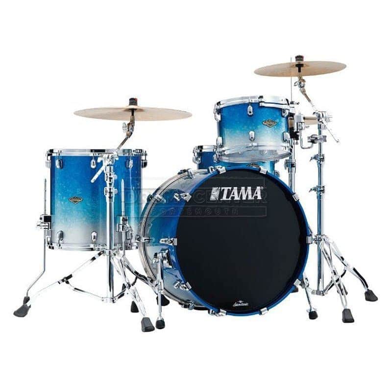 Tama Starclassic Walnut/Birch 3pc Drum Set Molten Blue Ice Fade image 1