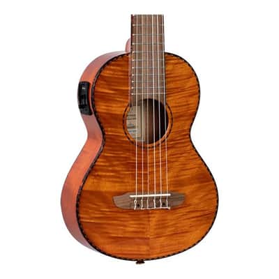 Ortega Guitars RGLE18FMH Mini/Travel Series A/E Guitarlele w/Bag - Natural image 1
