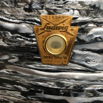 Ludwig Down Beat 1968 Black oyster pearl wrap delmar image 6