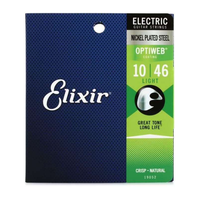 Elixir 19052 Optiweb Nickel Plated Steel Electric Guitar Strings - Light (10-46) image 1