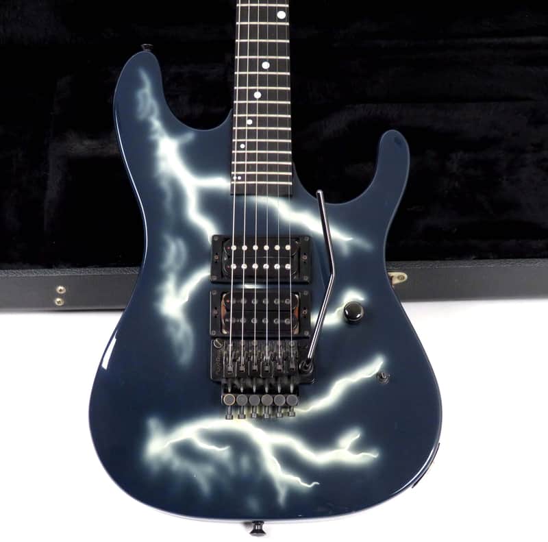 1989 Kramer Nightswan - Lightning Bolt Graphic - Vivian Campbell Signature Model - Original Case image 1