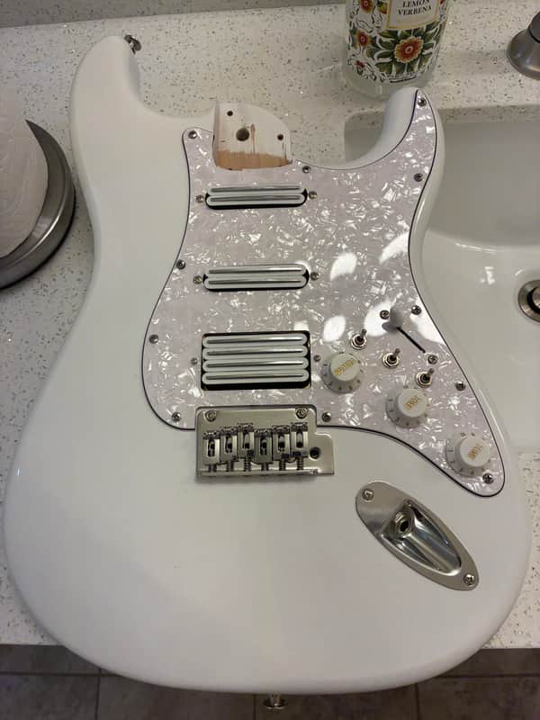 Partscaster  Stratocaster HSS Loaded Body Hotrail Coil Split Artec image 1