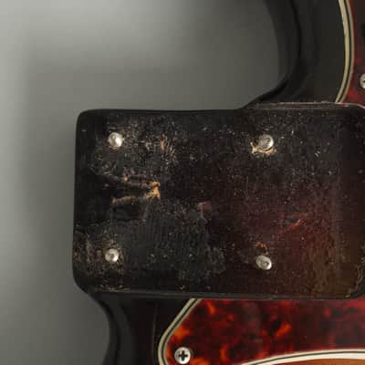 Fender  Precision Bass Solid Body Electric Bass Guitar (1962), ser. #83915, original brown tolex hard shell case. image 15