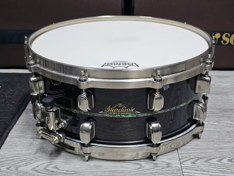 Tama 14"x 6" Starclassic G-Maple in Black Cherry with Abalone Inlay image 1