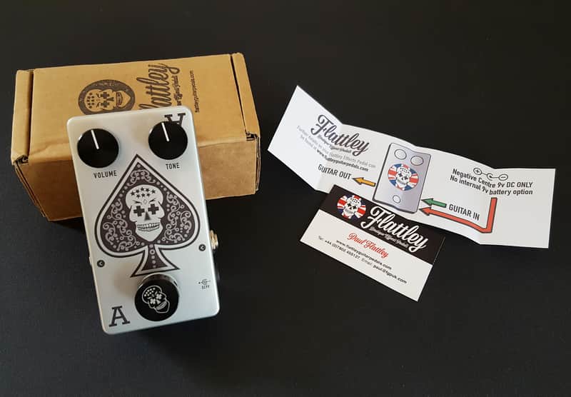 (MINT) Flattley Guitar Pedals The Ace Tone Boost Buffer Pedal - Silver image 1