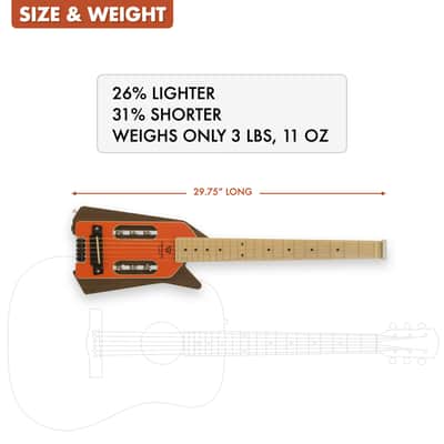 Traveler Guitar EDGE Acoustic-Electric Travel Guitar (Molten Lava) image 2
