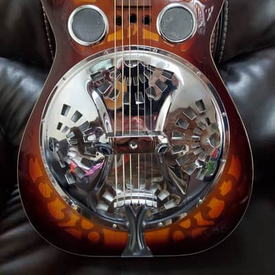 Vintage 1983 Dobro model 66B Rare Round neck Sandblasted Birch collectors grade with pickup and HSC image 2