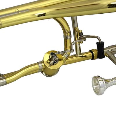 Schiller Studio Bandleader Double Bell Trombone Gold image 4