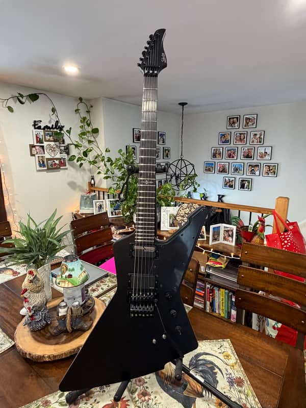 Schecter Jake Pitts Signature E-1 FR S Sustainiac - black finish over ash body, MINT image 1