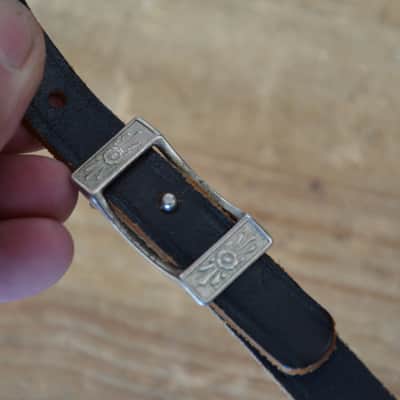 Fender Stratocaster Telecaster P / Jazz Bass mid 1960s real vintage leather strap * very rare pre Fender Logo Buckle/really hard to find! image 13