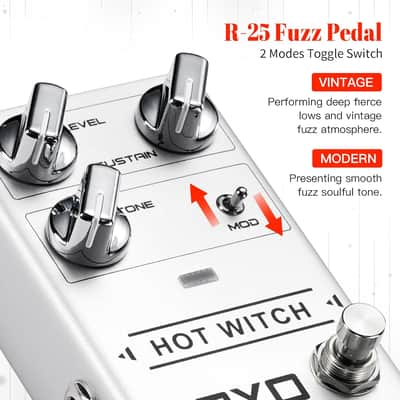 Fuzz Pedal Multiple Fuzz Effects Guitar Pedal for Electric Guitar from Modern to Vintage Classical Tone True Bypass (HOT WITCH R-25) image 2