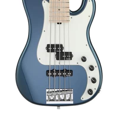 Sadowsky MetroLine 21-Fret Hybrid P/J Bass-Swamp Ash Body-5 String-Solid Dark Lake Placid Blue Metallic High Polish image 2