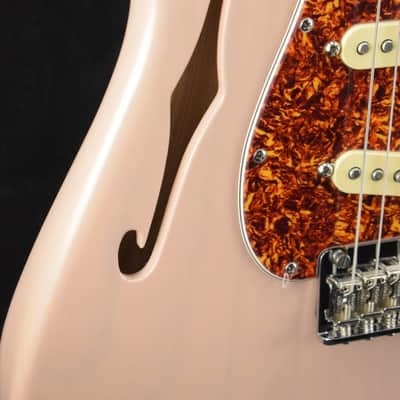 Mint Fender American Professional II Stratocaster Thinline Transparent Shell Pink Rosewood Fingerboard image 4